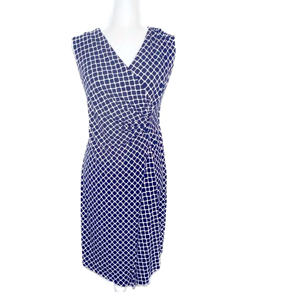 New - Enfocus Studio Blue Dress | Color: Blue/White | Size: 14 - Picture 3 of 13